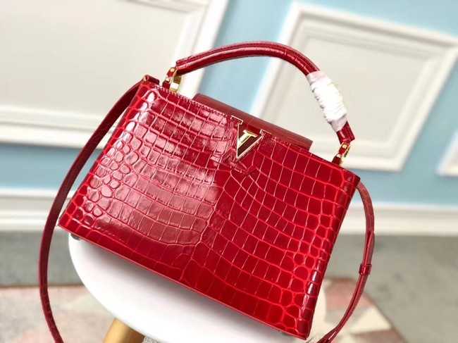 Louis Vuitton Outlet original crocodile CAPUCINES PM N93163 red