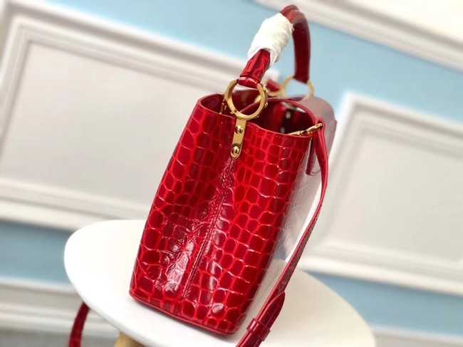 Louis Vuitton Outlet original crocodile CAPUCINES PM N93163 red