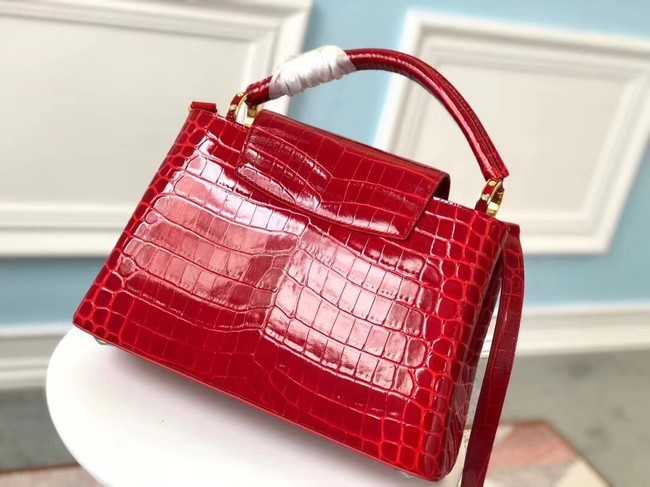 Louis Vuitton Outlet original crocodile CAPUCINES PM N93163 red