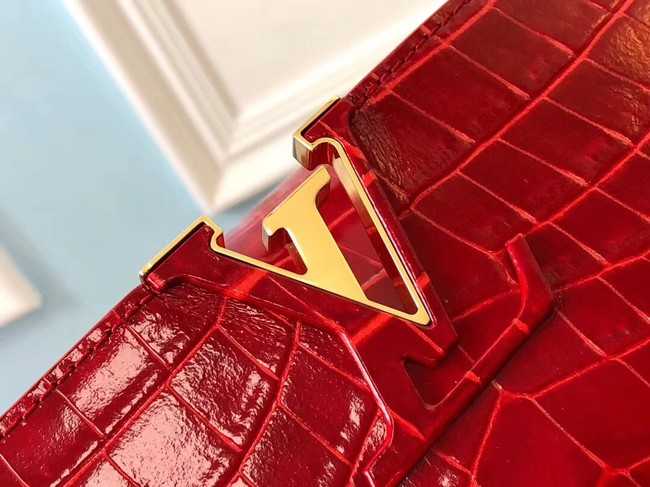 Louis Vuitton Outlet original crocodile CAPUCINES PM N93163 red