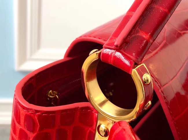 Louis Vuitton Outlet original crocodile CAPUCINES PM N93163 red