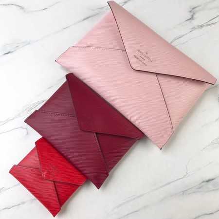 Louis Vuitton Outlet POCHETTE KIRIGAMI M64186 pink red Rose