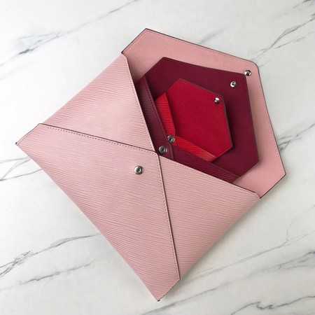 Louis Vuitton Outlet POCHETTE KIRIGAMI M64186 pink red Rose