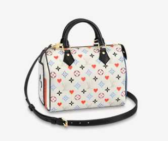 Louis Vuitton Outlet GAME ON SPEEDY BANDOULIERE 25 M57466 white