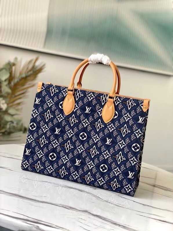 Louis Vuitton Outlet SINCE 1854 Onthego medium tote bag M57396 blue