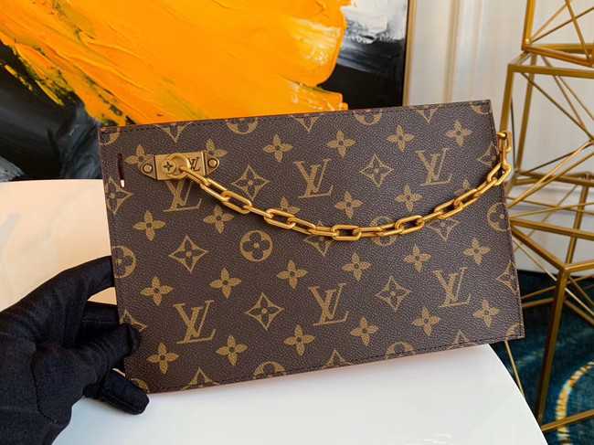 Louis Vuitton Outlet Original Monogram Canvas Zipper Clutch bag M44388