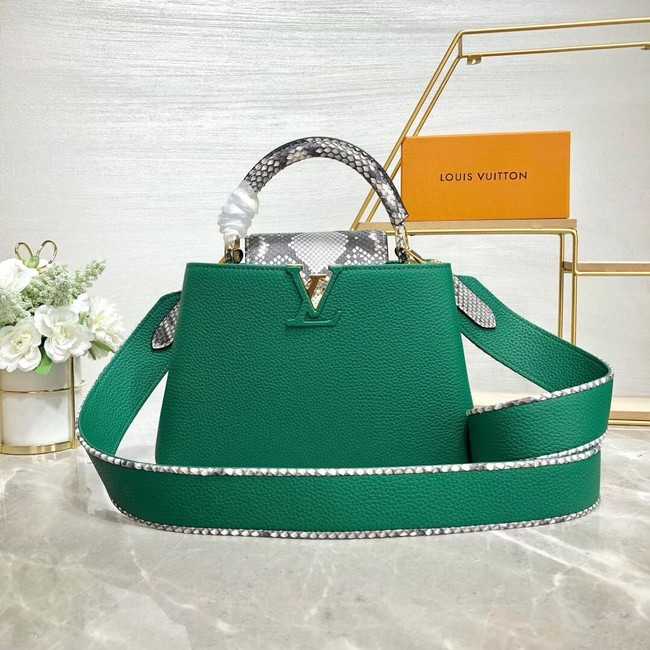 Louis Vuitton Outlet original taurillon leather Capucines BB M48865 green