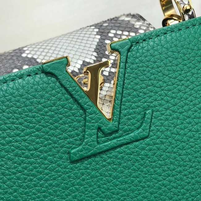 Louis Vuitton Outlet original taurillon leather Capucines BB M48865 green