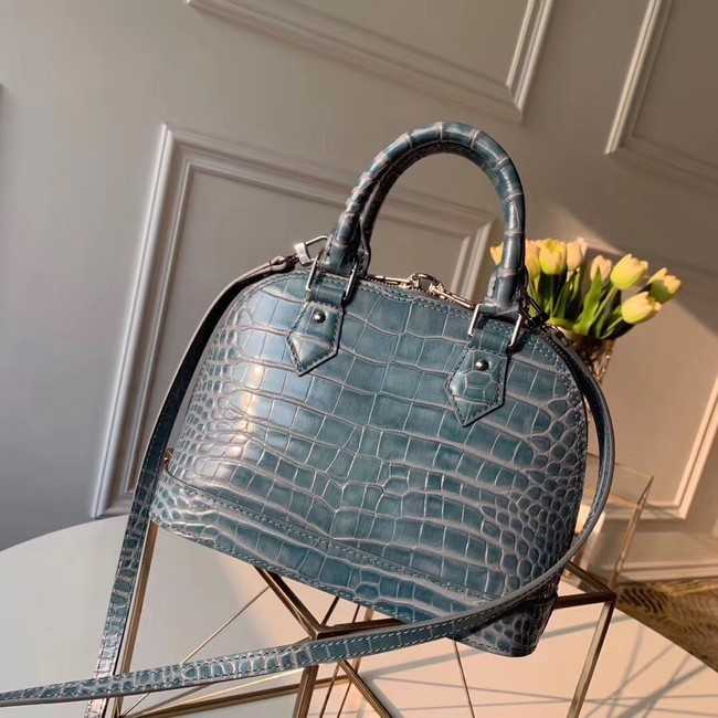 Louis Vuitton Outlet Crocodile Pattern Leather Bag N90897 Blue