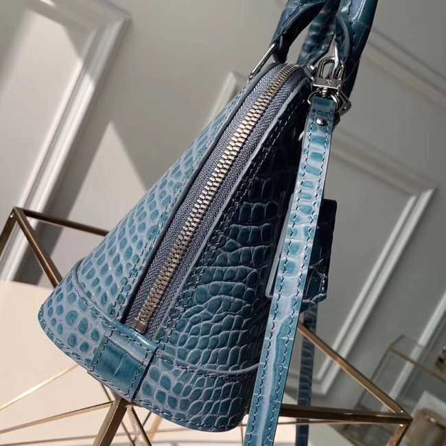 Louis Vuitton Outlet Crocodile Pattern Leather Bag N90897 Blue