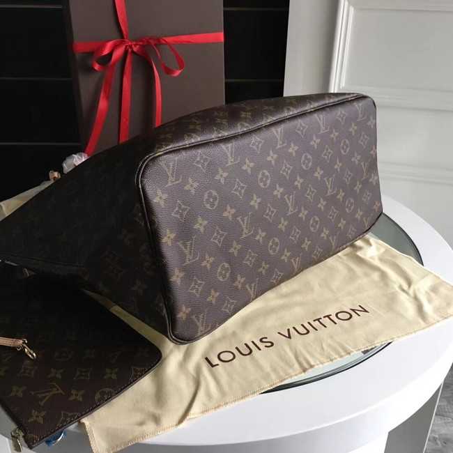 Louis Vuitton Outlet Monogram Canvas Original NEVERFULL GM M40990 apricot