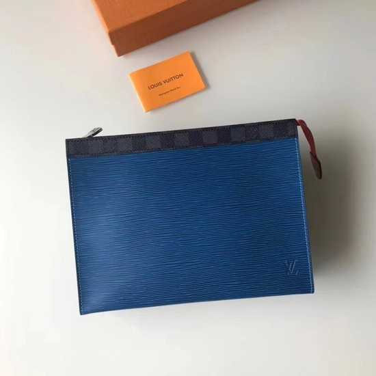 Louis Vuitton Outlet Split Pochette Voyage EPI Leather M67736 blue