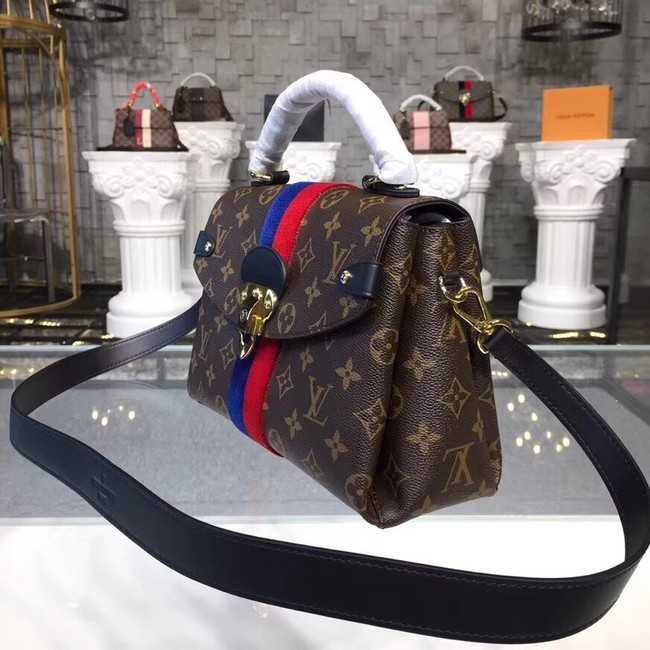 Louis Vuitton Outlet original Monogram Canvas GEORGES BB M43866 blue&red