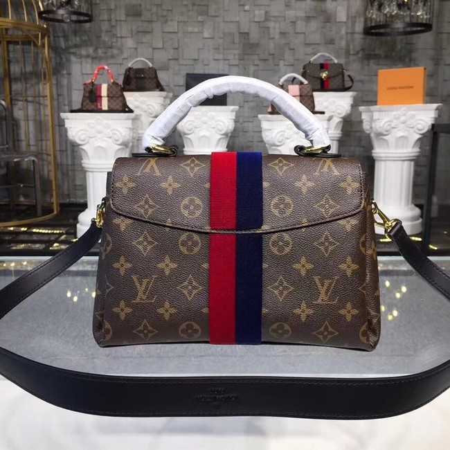 Louis Vuitton Outlet original Monogram Canvas GEORGES BB M43866 blue&red