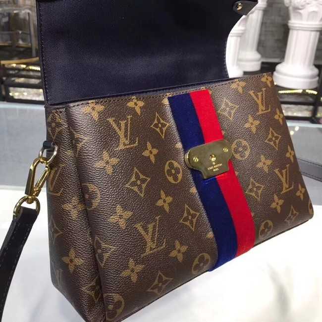 Louis Vuitton Outlet original Monogram Canvas GEORGES BB M43866 blue&red