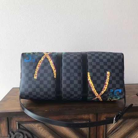 Louis Vuitton Outlet Damier Graphite Keepall 45 with Shoulder Strap N50002 Coconut tree