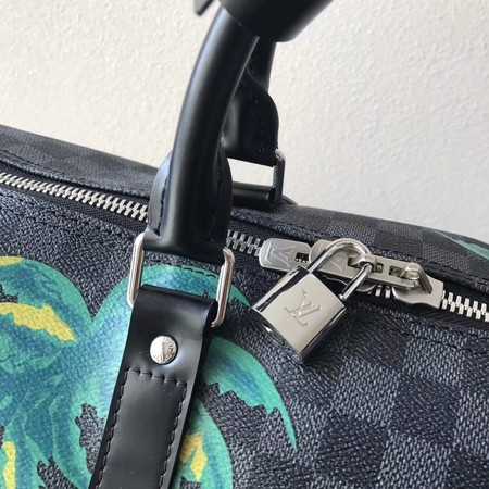 Louis Vuitton Outlet Damier Graphite Keepall 45 with Shoulder Strap N50002 Coconut tree