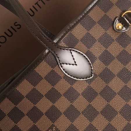 Louis Vuitton Outlet original damier ebene neverfull mm n41358 red