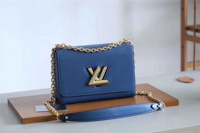 Louis Vuitton Outlet original epi leather TWIST MM M52870 blue