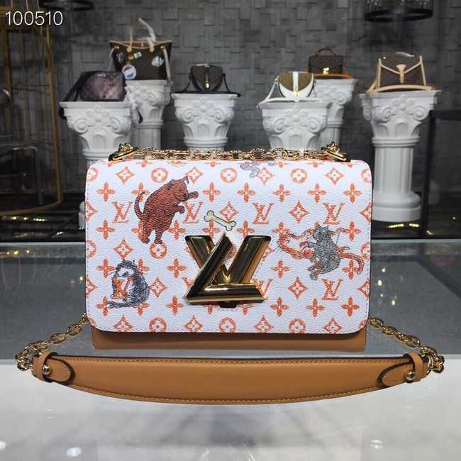 Louis Vuitton Outlet TWIST MM M50282 white&orange