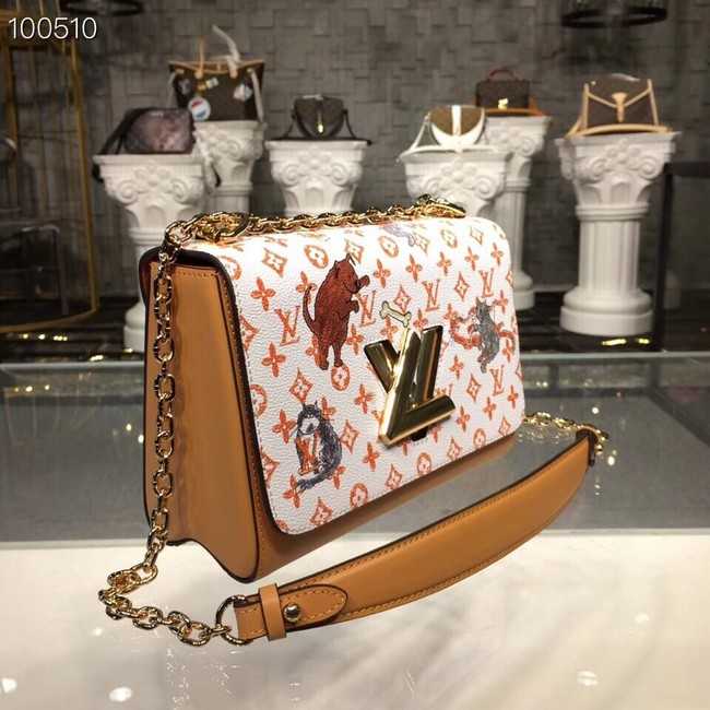 Louis Vuitton Outlet TWIST MM M50282 white&orange