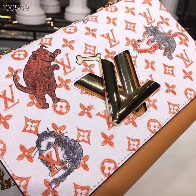 Louis Vuitton Outlet TWIST MM M50282 white&orange