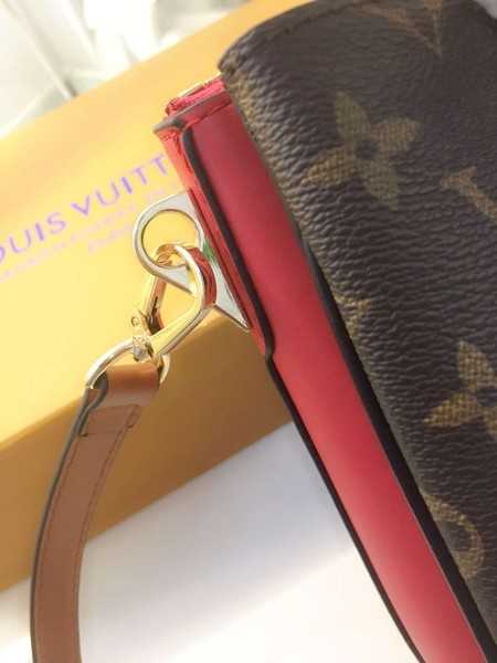 Louis Vuitton Outlet monogram canvas MILLEFEUILLE M44254 red