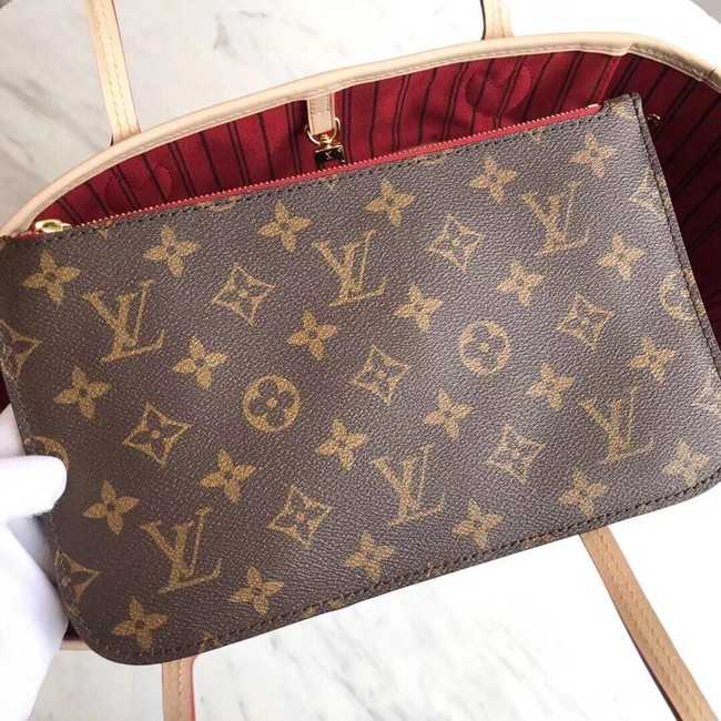 Louis Vuitton Outlet Monogram Canvas Original NEVERFULL MM M40997 red