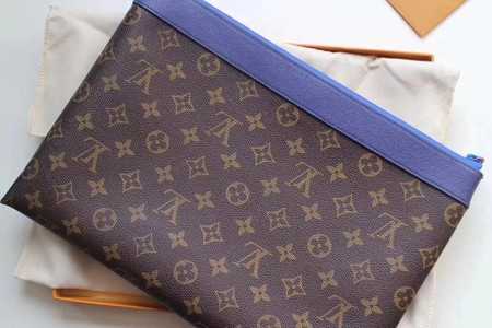 Louis Vuitton Outlet Monogram Canvas Clutch Bag POCHETTE APOLLO B63048 blue