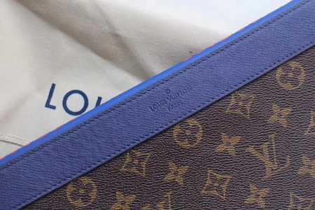 Louis Vuitton Outlet Monogram Canvas Clutch Bag POCHETTE APOLLO B63048 blue