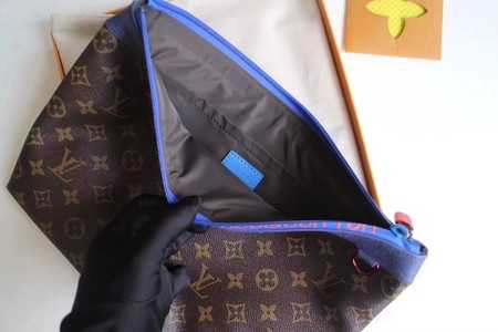 Louis Vuitton Outlet Monogram Canvas Clutch Bag POCHETTE APOLLO B63048 blue