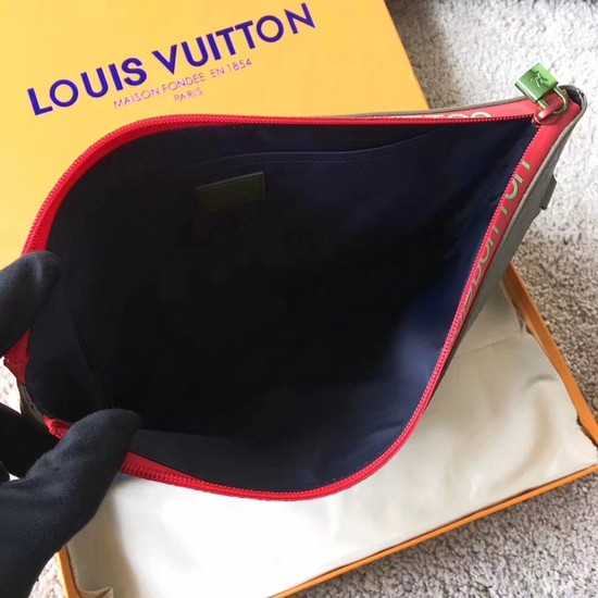 Louis Vuitton Outlet Monogram Canvas Clutch Bag POCHETTE APOLLO 61692 blue