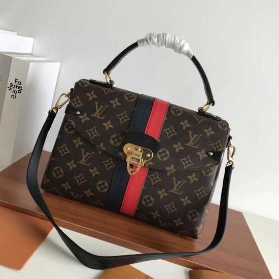 Louis Vuitton Outlet original monogram canvas ONE HANDLE 48998 red&black