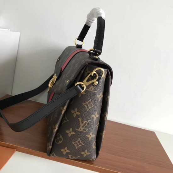 Louis Vuitton Outlet original monogram canvas ONE HANDLE 48998 red&black