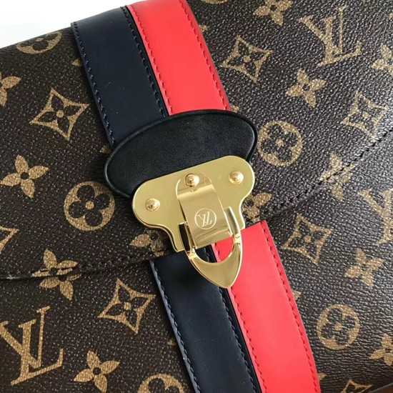 Louis Vuitton Outlet original monogram canvas ONE HANDLE 48998 red&black