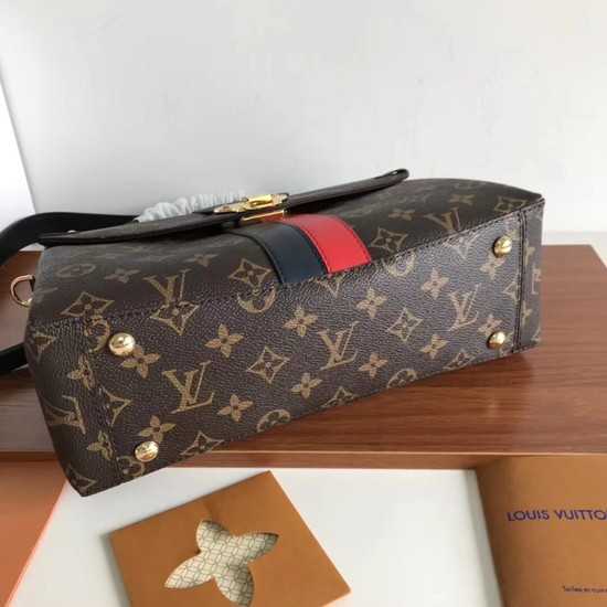 Louis Vuitton Outlet original monogram canvas ONE HANDLE 48998 red&black