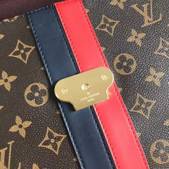 Louis Vuitton Outlet original monogram canvas ONE HANDLE 48998 red&black