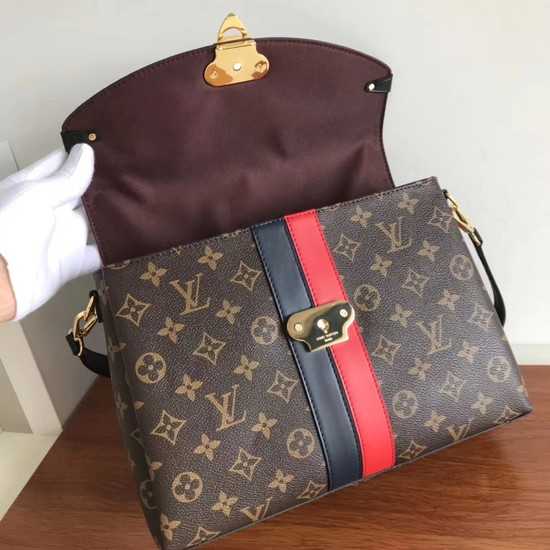 Louis Vuitton Outlet original monogram canvas ONE HANDLE 48998 red&black