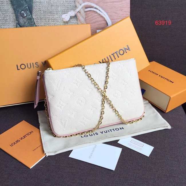 Louis Vuitton Outlet POCHETTE DOUBLE ZIP M63919 white