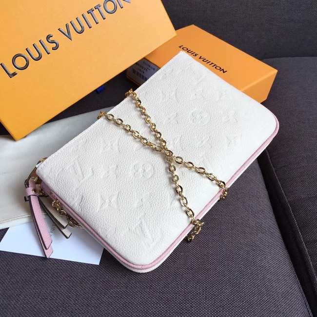 Louis Vuitton Outlet POCHETTE DOUBLE ZIP M63919 white