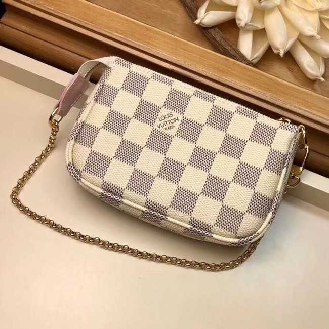 Louis Vuitton Outlet Damier Azur MINI POCHETTE ACCESSOIRES M58009