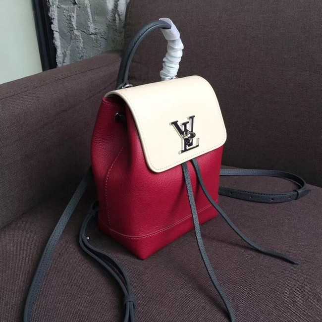 Louis Vuitton Outlet LOCKME BACKPACK M52733 Lie De Vin Etain Creme