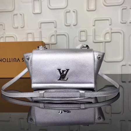 Louis Vuitton Outlet soft original calf leather LOCKME BB Bag M50250 silver