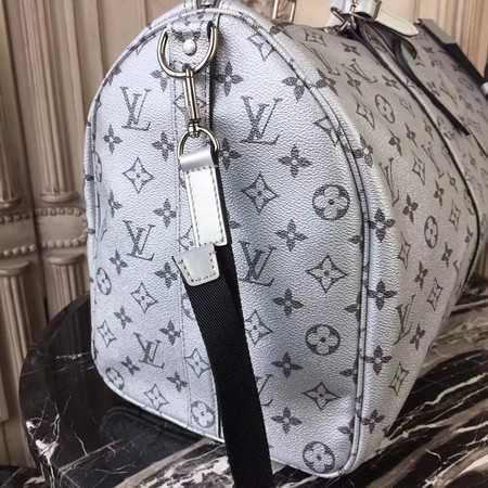 Louis Vuitton Outlet Monogram Canvas Keepall 45CM with Shoulder Strap 43858 silver