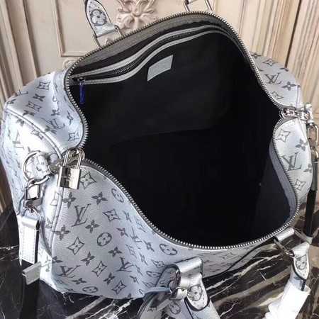 Louis Vuitton Outlet Monogram Canvas Keepall 45CM with Shoulder Strap 43858 silver