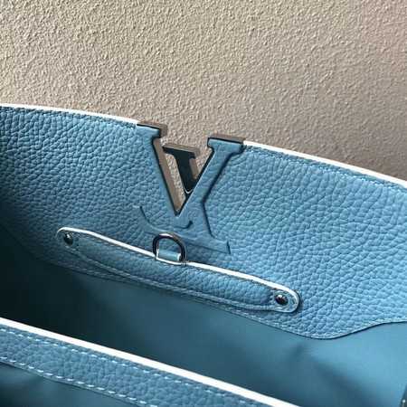 Louis Vuitton Outlet original taurillon leather Capucines M48864 sky blue