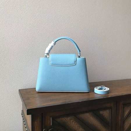 Louis Vuitton Outlet original taurillon leather Capucines M48864 sky blue