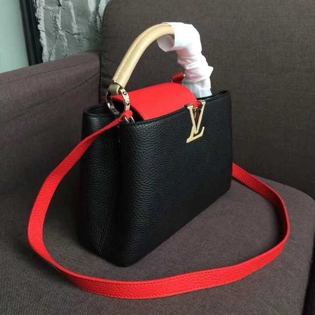 Louis Vuitton Outlet original CAPUCINES PM M51814 black&red