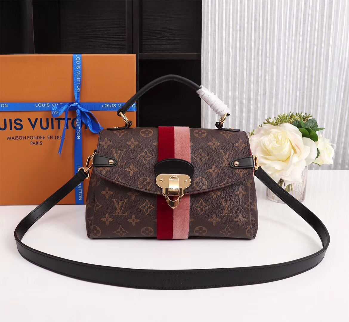 Louis Vuitton Outlet GEORGES BB M43866 pink&red