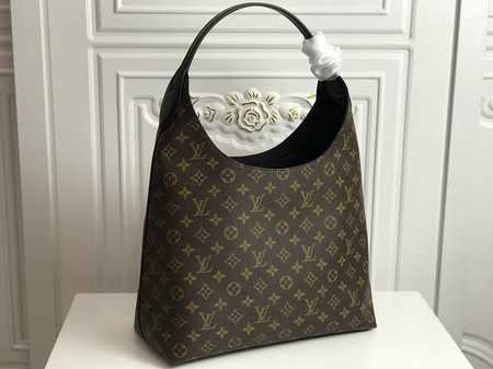 Louis Vuitton Outlet original monogram canvas flower hobo bag M43545 black